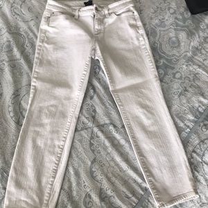 Ann Taylor White Crop Pants